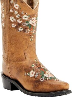 Shyanne Little Maisie Floral Snip Toe Cowboy Boots Youth 5 / Womens 6.5